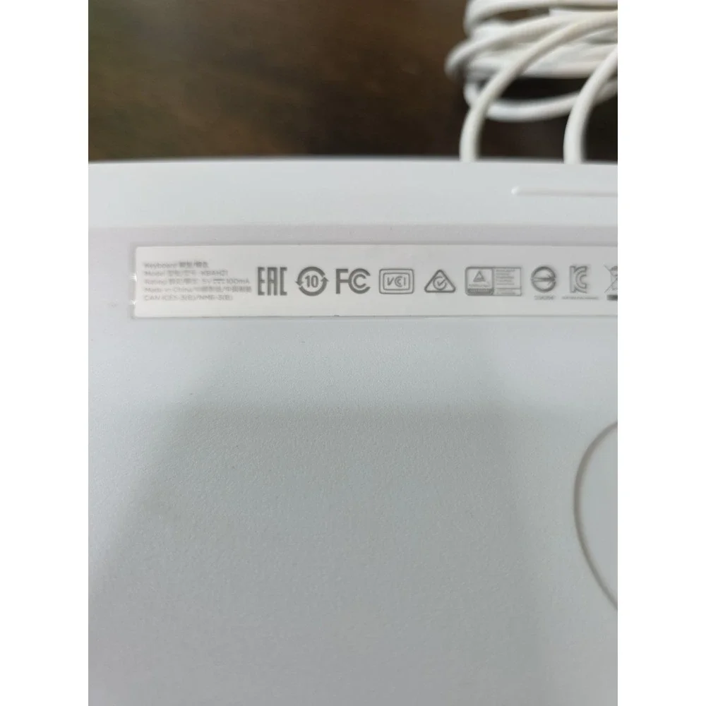 HP‎ KBAH21 USB Wired Super Slim Thin White PC Keyboard Lightweight Z1